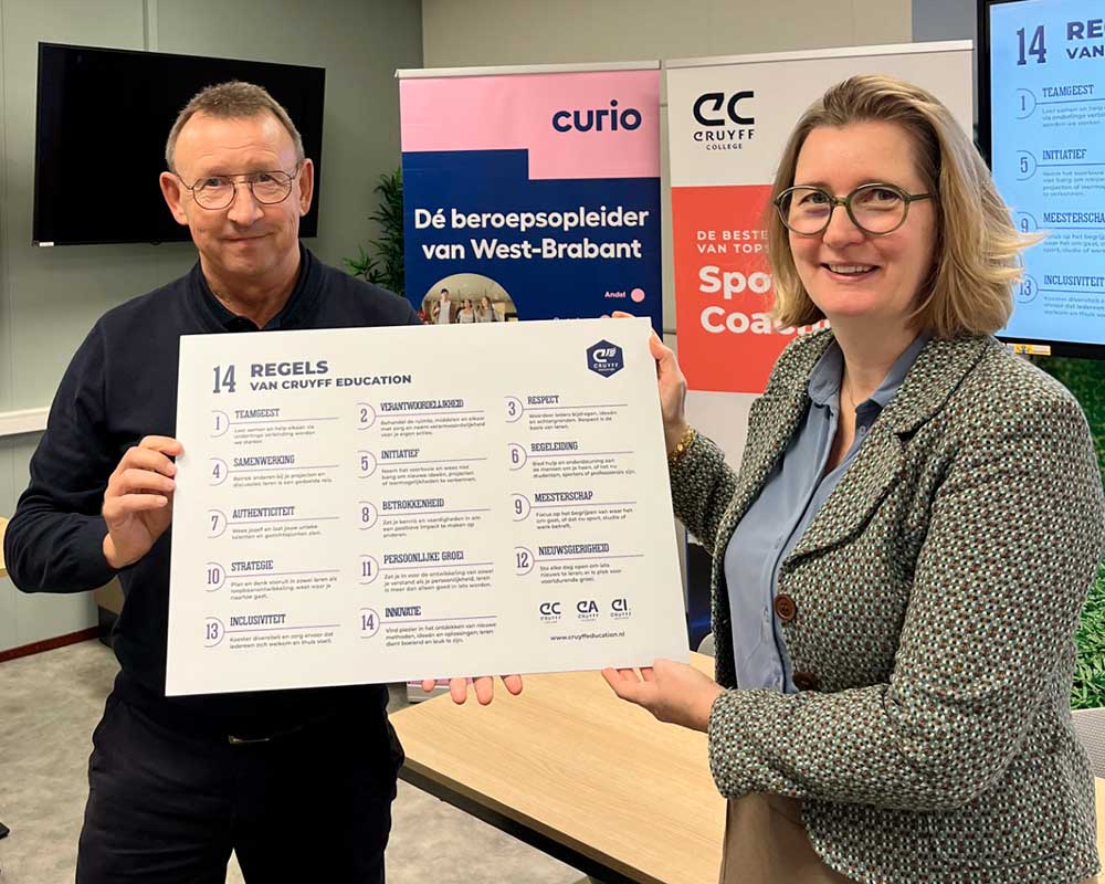 Johan Cruyff College Roosendaal start samenwerking met Feyenoord Academy.