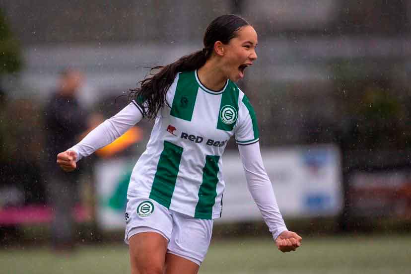 Foto Tessa Niessink - voetbal en studie - Johan Cruyff College Groningen.